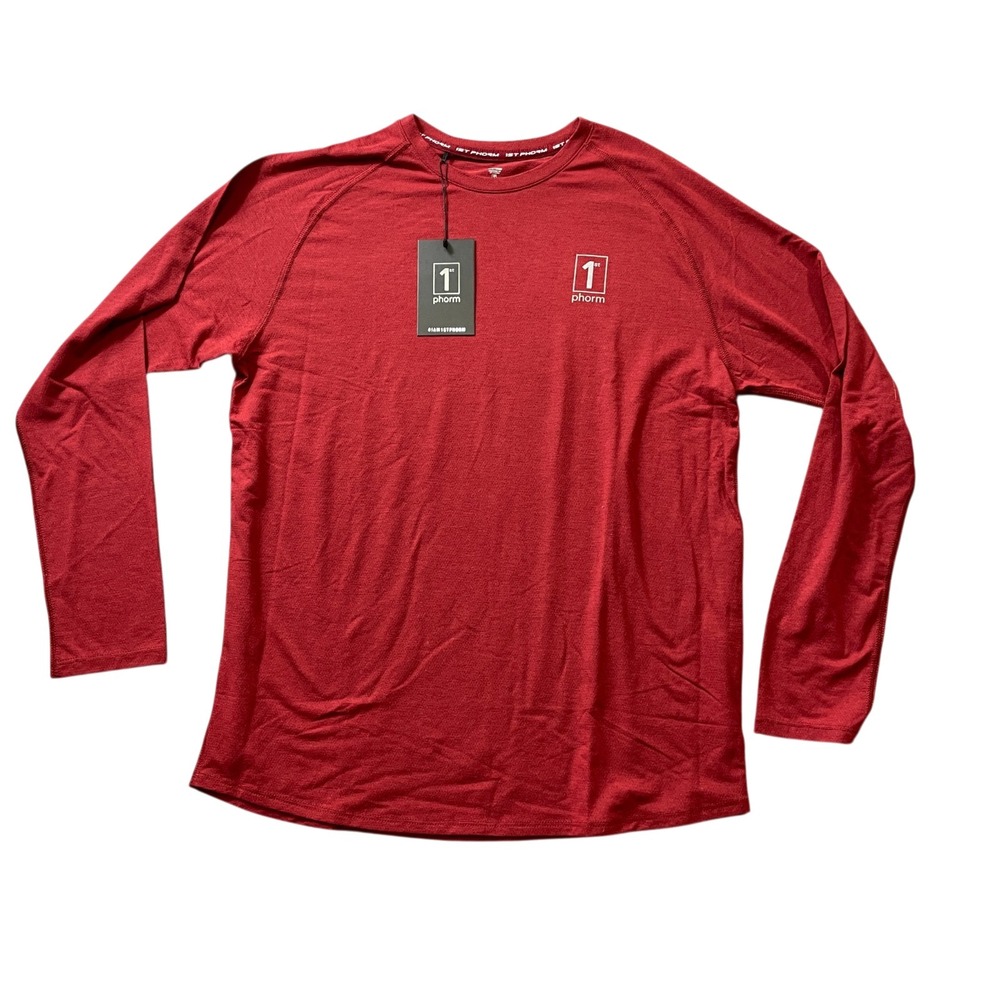 1st Phorm Medium NEW w/Tags Long Sleeve Red Modal Blend Jersey